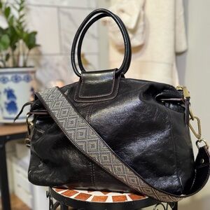 HOBO Sheila Medium Satchel with HOBO Beaded Guitar Strap